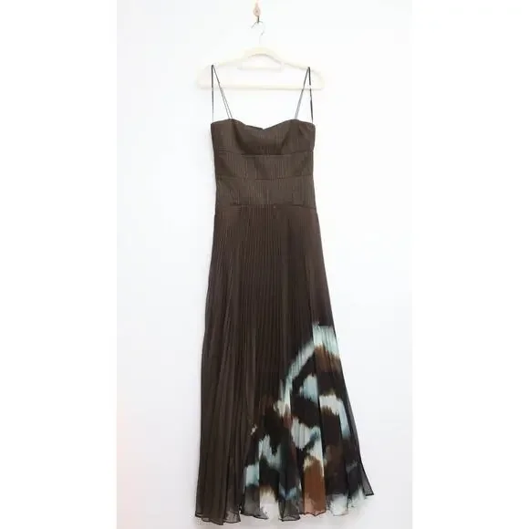 AMUR Sue Pleated Gown Size 4 - Picture 4 of 7